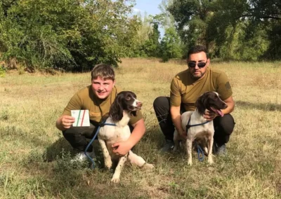 addestramento in campagna con Giulio e Cesare